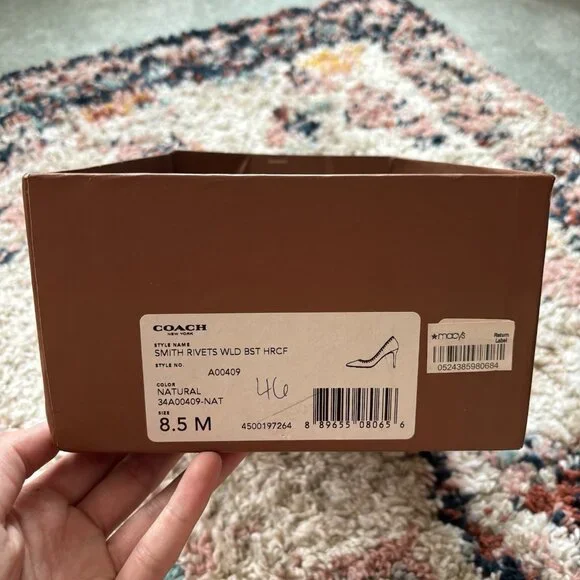 Coach Smith Rivets Women's Leopard Print Calf Hair Pumps - Picture 3 of 12